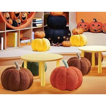 Charming Srutirbo Teddy Fleece Pumpkin Pillows Set