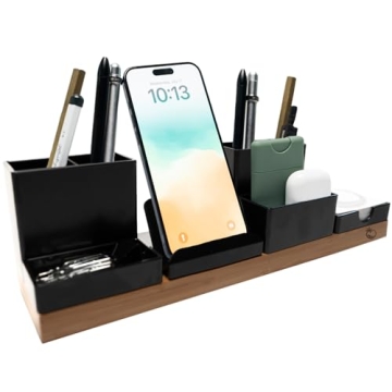 The Original Magnetic Desk Organizer - Patented & Customizable Black Holder