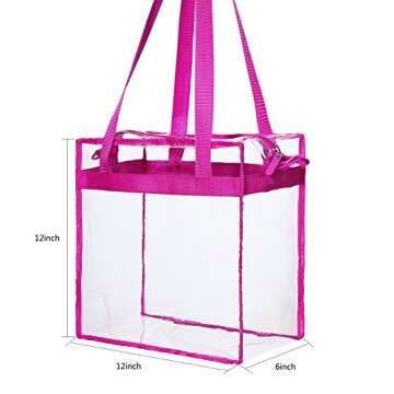 BAGAIL Clear Stadium Approved Tote Bag with Zipper