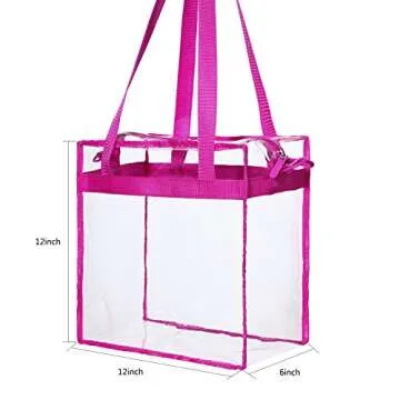 BAGAIL Clear Stadium Approved Tote Bag with Zipper