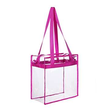 BAGAIL Clear Stadium Approved Tote Bag with Zipper