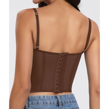 AENLLEY Lace Bustier Corset Crop Top - Stylish Women's Fashion