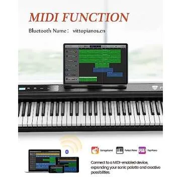 FingerBallet 88 Key Folding Piano Keyboard for All Ages