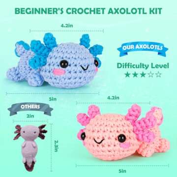Beginner Crochet Kit with Step-by-Step Video Tutorials for All Ages
