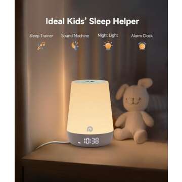 Dreamegg Nite 1 - Baby Sound Machine, Sleep Trainer, Night Light for Kids, Ok to Wake Alarm Clock, 3...