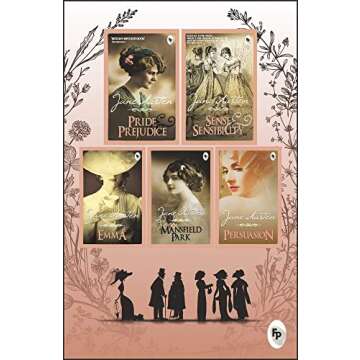 Greatest Works of Jane Austen Set - 5 Classic Novels