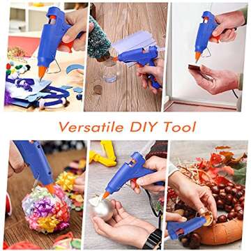 Hot Glue Gun, Fireproof Small Hot Glue Gun Kit with 30 Glue Sticks, Mini Hot Glue Gun 7 * 120 mm Tra...