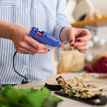 Hot Glue Gun Kit with 30 Glue Sticks | Fireproof Design