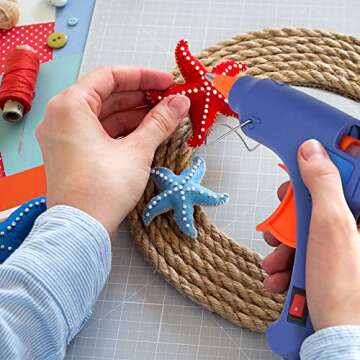 Hot Glue Gun Kit with 30 Glue Sticks | Fireproof Design