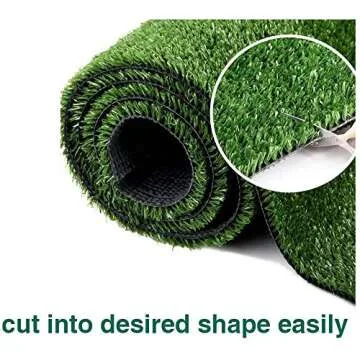 Artificial Grass Turf Lawn-3 Feet x 10 Feet, 0.4" Indoor Outdoor Rug Synthetic Grass Mat Fake Grass