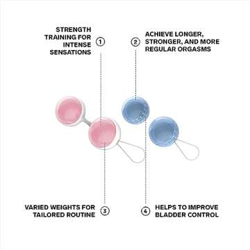 LELO Beads Mini - Small Kegel Balls for Woman and for Beginners – Tone Your Pelvic Floor with Weighted Balls Kit