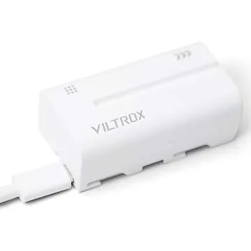 VILTROX 2 Pack 2200mAh USB-C Port Rechargeable Li-ion Battery NP-F550 for Video Conference Light VILTROX 116T 200T Ring Light