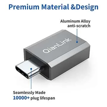 USB C to USB Adapter 2-Pack, Thunderbolt 3 to USB 3.0 OTG Adapter for iMac 2021, MacBook Pro, Chrome...