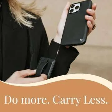 WALLI CASES for iPhone 16 Pro Max Case - Phone Case with Card Holder - Aesthetic Phone Case with Magnetic Card Slots, Kickstand & Finger Strap - Vegan Leather - Wallet Case for iPhone 16 Pro Max