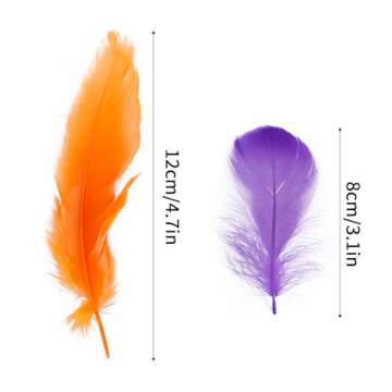 Coceca 300pcs Colorful Feathers 3-5 Inches Bulk Feathers Assorted Colors for Crafts DIY, Art Project...