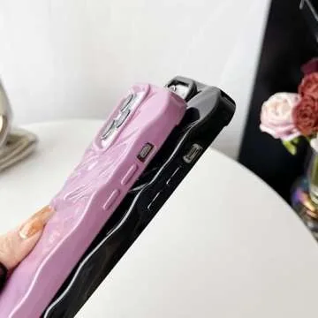 Caseative for iPhone 14 Pro Max Case,Water Ripple Pattern Curly Wave Shape Soft Compatible with iPhone Case (iPhone 14 Pro Max,White)