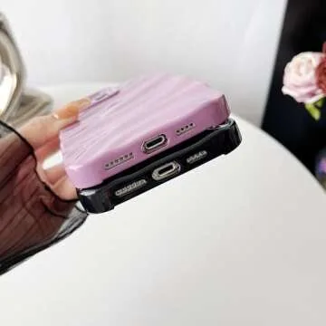 Caseative for iPhone 14 Pro Max Case,Water Ripple Pattern Curly Wave Shape Soft Compatible with iPhone Case (iPhone 14 Pro Max,White)