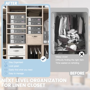 TRZZ Bed Sheet Organizers for Neat Linen Storage Solutions