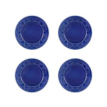 Bordallo Pinheiro RUA Nova Dinner Plate Indigo, Set of 4.,