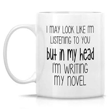 Retreez Funny Mug - In My Head I'm Writing Novel Writer Book Author Literary 11 Oz Ceramic Coffee Mu...