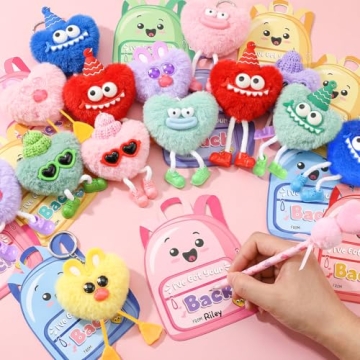 MOVINPE Kids Plush Keychains for Valentine’s Day Gifts