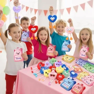 MOVINPE Kids Plush Keychains for Valentine’s Day Gifts