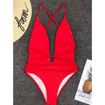 MOPOOGOSS Women's Sexy V Neck Bikini - Stylish & Comfortable