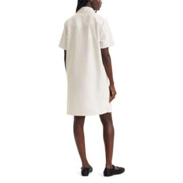 Levi's Women's Louisa Denim Short Sleeve Dress - Casual Elegance in ICY Ecru
