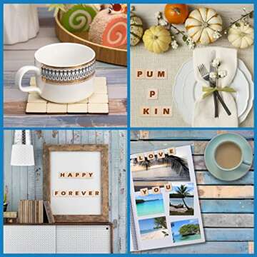 800 Pieces Unfinished Wood Pieces Blank Wood Squares Cutouts DIY Square Wood Slices Ornaments Round Corner Wooden Cutouts for DIY Crafts Decoration Carving Engraving Making,1 x 1 Inch