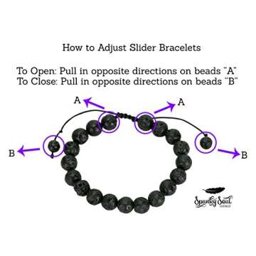 SPUNKYsoul Purple Fluorite Lotus New Beginnings Bracelet Hematite for healing Stack Bracelet Set Collection