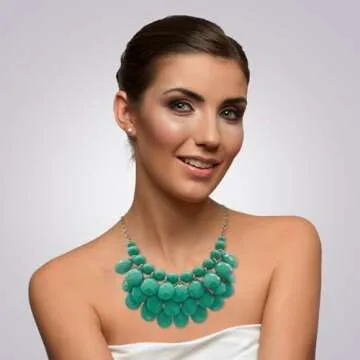 Jane Stone Bubble Layered Necklace For Women - Elegant Gift