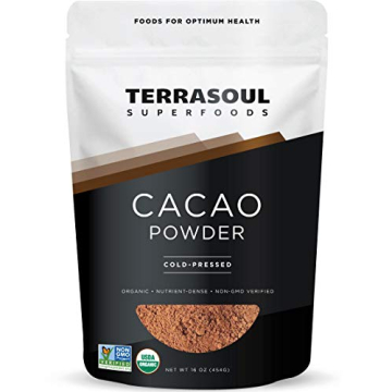 Terrasoul Superfoods Raw Organic Cacao Powder, 16 Oz, Rich Chocolate Goodness for Baking, Smoothies,...