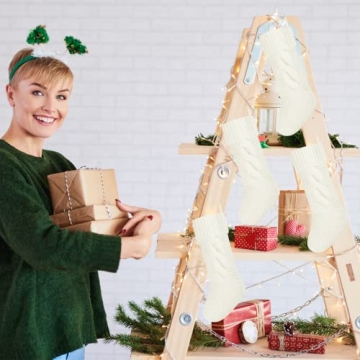 Kunyida Ivory Knit Christmas Stockings Pack of 4