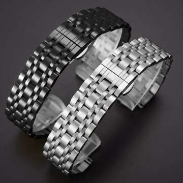 BINLUN Stainless Steel Watch Band - 6 Colors Available