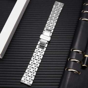 BINLUN Stainless Steel Watch Band - 6 Colors Available