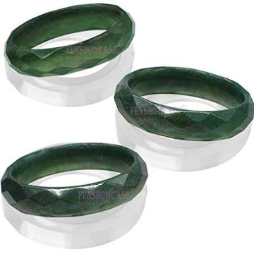 Funshowcase Assorted Size Faceted Geometric Bangle Bracelet Jewelry Silicone Mold Wide, for Polymer ...