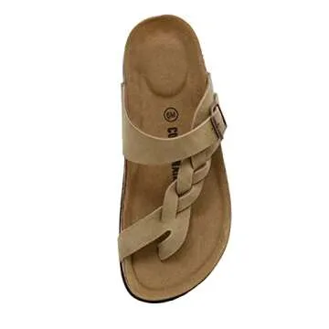 CUSHIONAIRE Women's Libby Cork Sandal for Comfort and Style