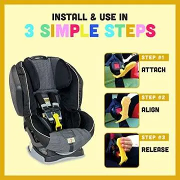 Bucklebee Easy Car Seat Buckle Release Aid for Children Unbuckle Car Seat Release Tool - Car Seat Button Pusher - Car Seat Opener for Nails - Car Seat Buckle Release Tool (1 Pack Gray)