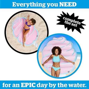 BigMouth Inc Gigantic Cotton Candy Beach Blanket for Summer Fun
