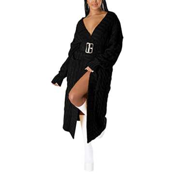 Women Flowy Long Open Front Cover Up Casual Long Sleeve Cardigan