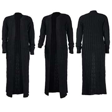 Women Flowy Long Open Front Cover Up Casual Long Sleeve Cardigan