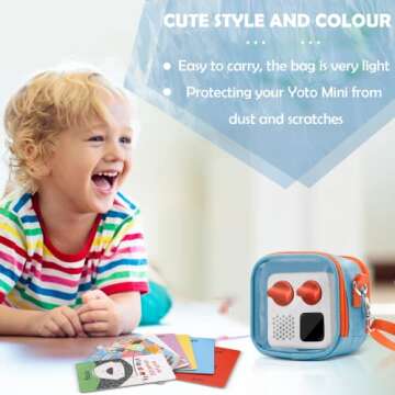 Transparent Carrying Case for YOTO Mini - Audio Music Players, Portable Storage Small Bag Compatible...