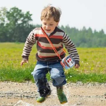 Transparent Carrying Case for YOTO Mini - Audio Music Players, Portable Storage Small Bag Compatible with Yoto Mini and Cards, Mini Organizer with Hand Strap and Adjustable Shoulder Strap Blue