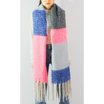 Wander Agio Winter Warm Scarf Women Stylish Oversized Plaid