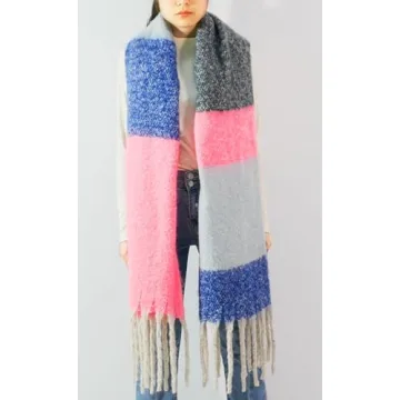 Wander Agio Winter Warm Scarf Women Stylish Oversized Plaid