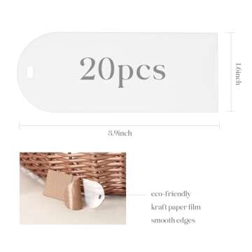 UNIQOOO 20 Pcs Clear Acrylic Place Cards - Perfect for All Events and DIY Projects