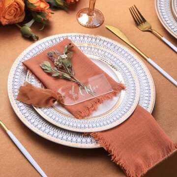 UNIQOOO Clear Acrylic Place Cards for Weddings & Events