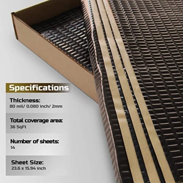 Siless VIBRO 80 mil Sound Deadening Mat for Cars