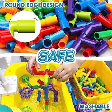 Burgkidz STEM Pipe Tube Construction Blocks for Kids
