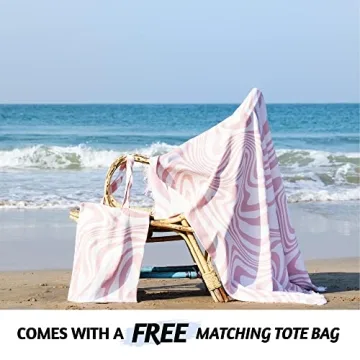 Folkulture Turkish Beach Towel with Travel Bag 40x72 Beach Blanket